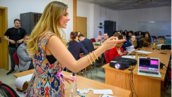 Speaker at ECI Bootcamp presenting the ECI to participants