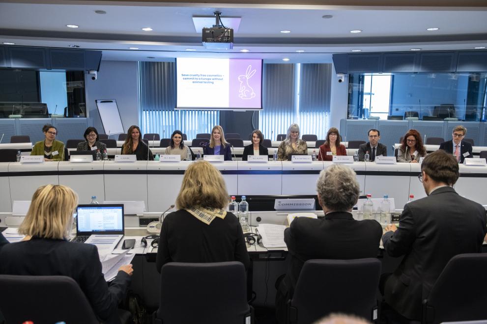 Visit of the representatives of the European Citizens’ Initiative 'Save cruelty-free cosmetics' to the European Commission