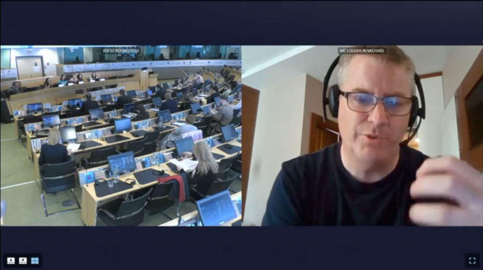 Speaker Michael Mcloughlin addresses the topic of youth engagement 