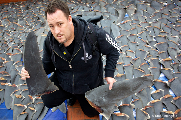 Scuba Diver with Shark Fins 