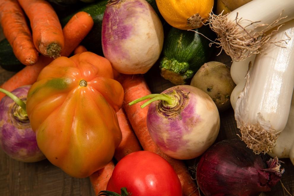 Picture of vegetables - carrot, pepper, zucchini 