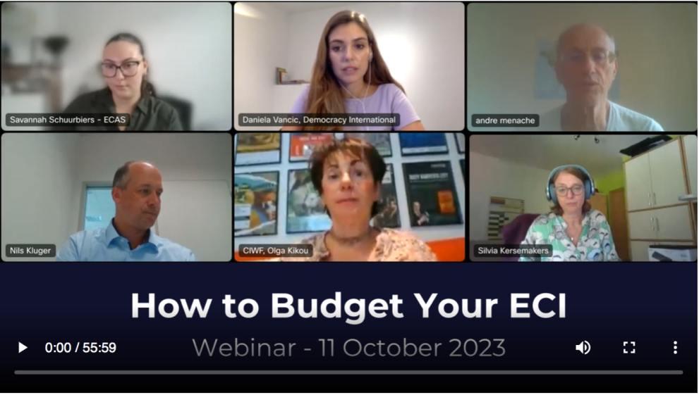 Webinar - How to Budget Your ECI 