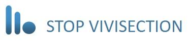 Logo if the Stop Vivisection Initiative. It shows two parallel vertical blue bars (the one on the left higher than the one on the right) followed by a blue dot on the right hand side..