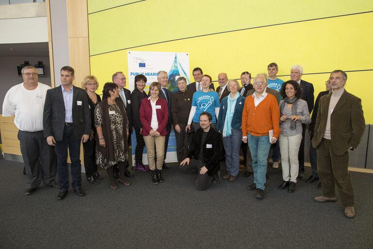 The ECI organisers at the public hearing at the European Parliament.